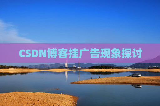 CSDN博客挂广告现象探讨